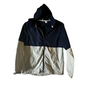 Windbreaker Jacket‎ Blue Beige Size L
